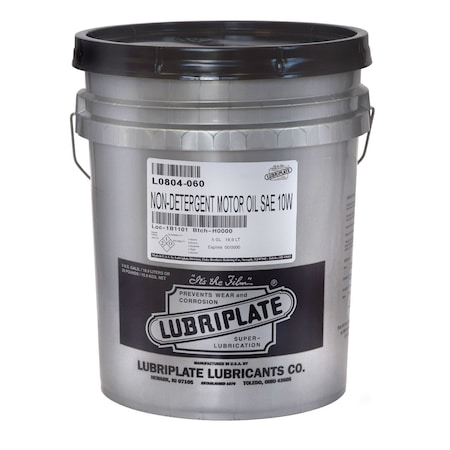 Lubriplate Motor Oil, 5 gal, Pail, Amber L0804-060